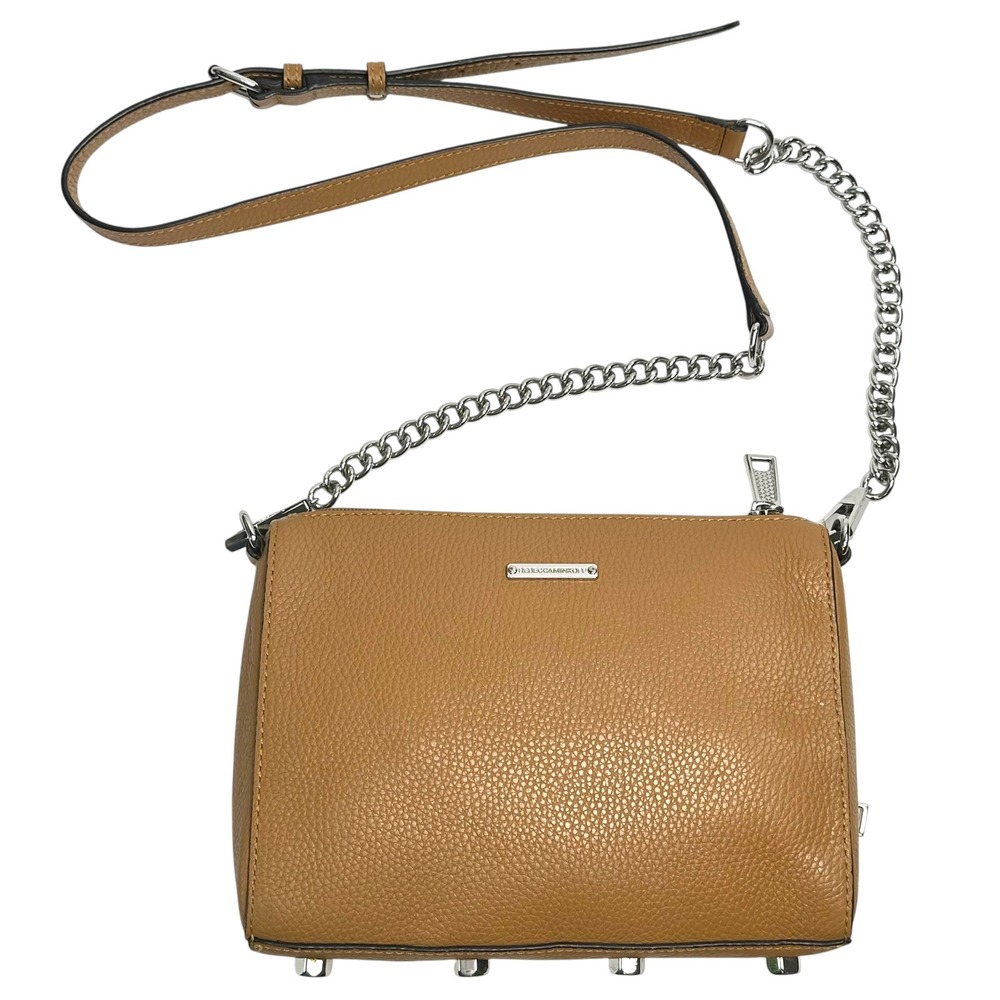 Rebecca Minkoff Bag Mini 5-Zip Crossbody Pebbled Leather Almond Tan‎ Mini Rocker